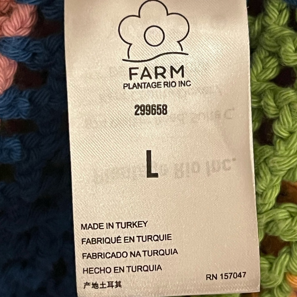 Farm Rio Colorful Crochet Cardigan Sweater . Like new condition. - Picture 4 of 7